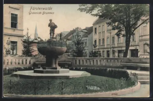 AK Fürstenwalde, Partie am Grasnick-Brunnen