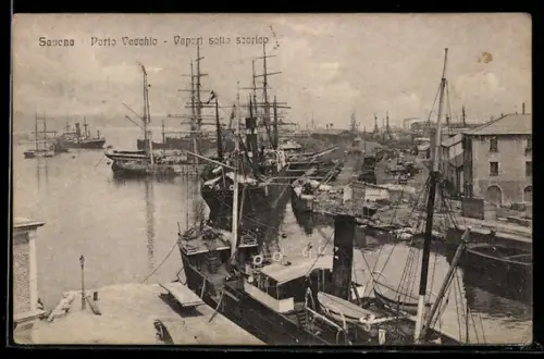 AK Savona, Porto Vecchio, Vapore sotto scarico
