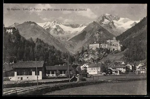 AK Campo Tures /Val Pusteria, Verso il Ghiacciaio di Zillertal con castello e montagne maestose
