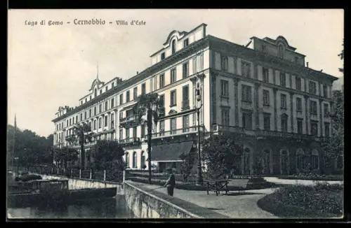 AK Cernobbio /Lago di Como, Villa d`Este sul Lago di Como con giardini e passeggiata alberata