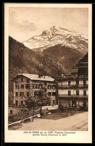 AK Ala di Stura, Palazzo Comunale sfondo Rocca Mourous