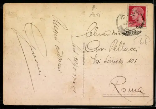 AK Asti, Corso Dante con pedoni e edifici storici