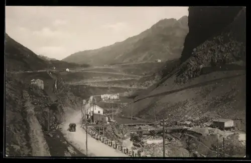 AK Moncenisio /Valli di Susa, Piana di S. Nicolò con vista della Centrale Elettrica e dei Tourniquets