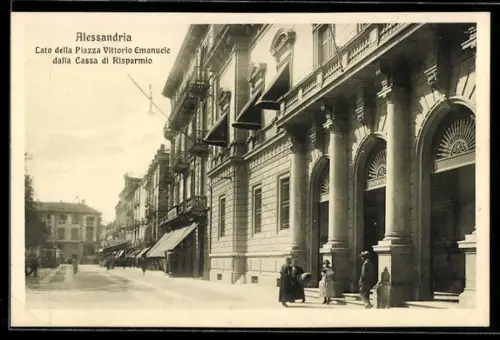 AK Alessandria, Lato della Piazza Vittorio Emanuele dalla Cassa di Risparmio