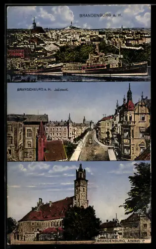AK Brandenburg a. H., Stadtansicht, Jakobstrasse, Altstadt
