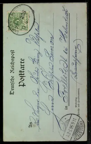 Mondschein-AK Bergen a. Rügen, Rugard mit Arndt-Turm