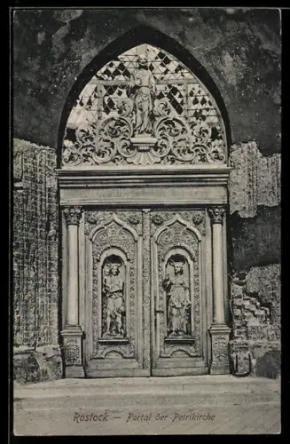 AK Rostock, Portal der Petrikirche