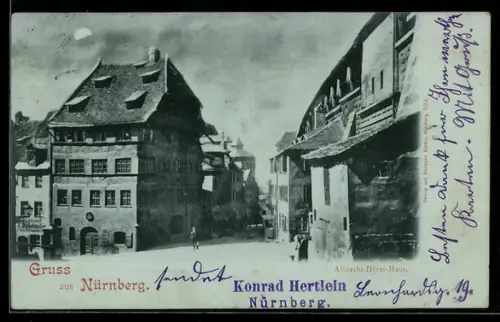 Mondschein-AK Nürnberg, Albrecht-Dürer-Haus