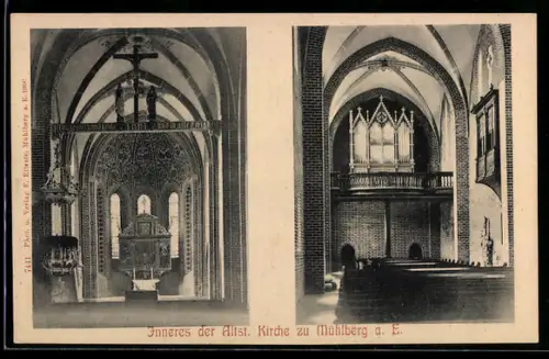 AK Mühlberg a. E., Inneres der Altst. Kirche
