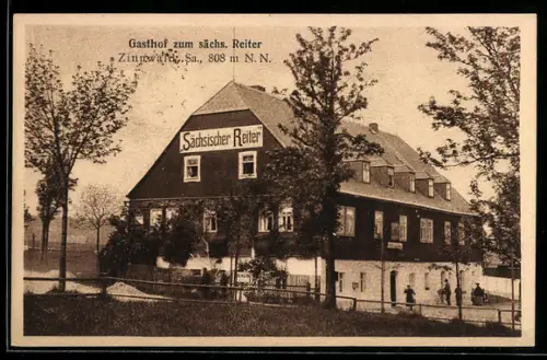 AK Zinnwald i. Sa., Gasthof zum sächsischen Reiter