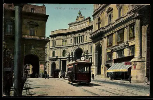 AK Napoli, Via San Carlo e Tramway