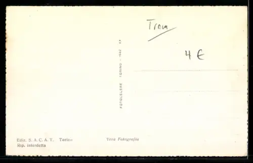 AK Torino, Via Cernaia, Strassenbahn