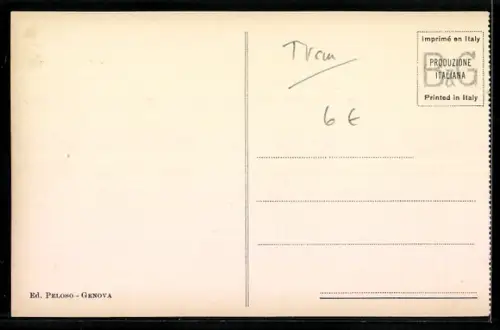 AK Genova, Piazza Corvetto, Strassenbahn