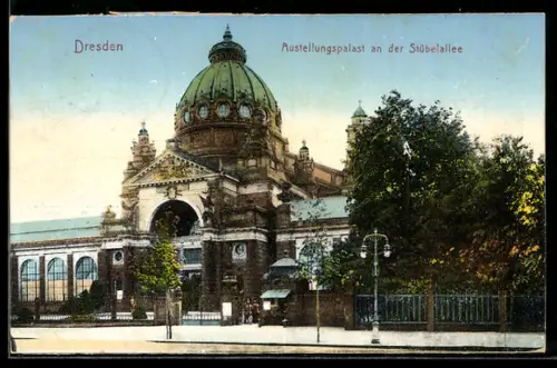 AK Dresden, Ausstellungspalast an der Stübelallee