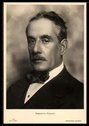 AK Portrait Musiker Giacomo Puccini