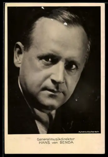 AK Portrait Generalmusikdirektor Hans von Benda