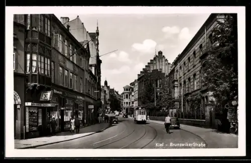 AK Kiel, Brunswiker Strasse, Strassenbahn