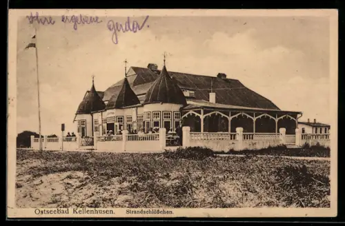 AK Kellenhusen, Restaurant Strandschlösschen in der Aussenansicht