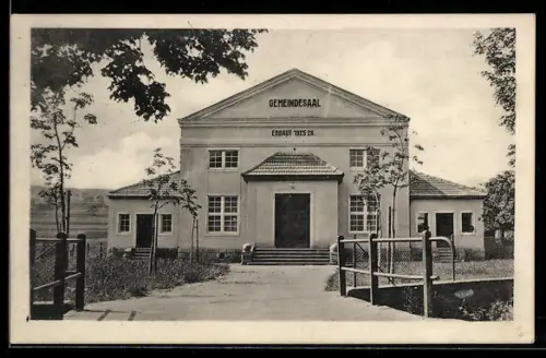 AK Meddersheim, Gemeindesaal in der Aussenansicht