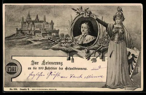 AK Berlin-Wedding, Erinnerung an die 200 Jahrfeier des Gesundbrunnens