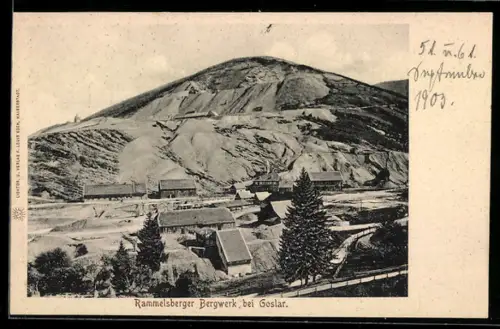 AK Goslar, Blick auf das Rammelsberger Bergwerk