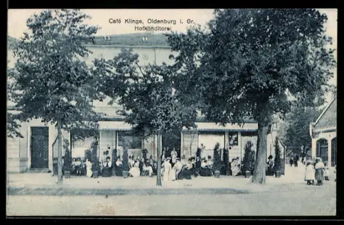 AK Oldenburg i. Gr., Café und Hofkonditorei Klinge