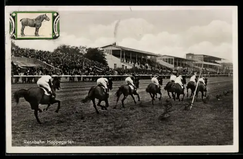 AK Hoppegarten, Pferderennen auf der Rennbahn