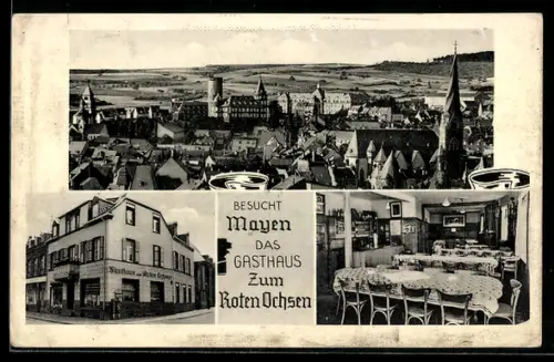 AK Mayen, Gasthaus zum Roten Ochsen, Bes. Ww. J. Landvogl