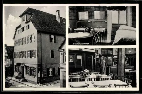 AK Vaihingen /Enz, Gasthof zur Rose, Bes. Hugo Beck, Fremdenzimmer, Gastzimmer