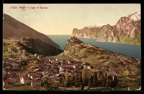 AK Nago, Lago di Garda, Totale des Ortes