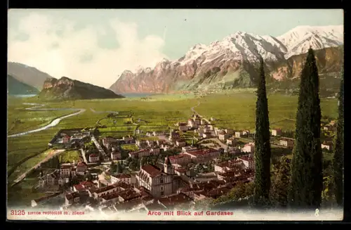 AK Arco, Teilansicht mit Blick auf den Gardasee