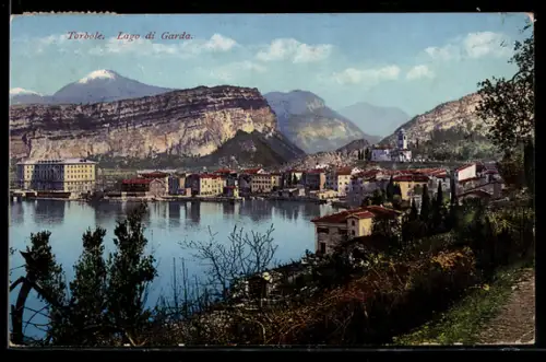 AK Torbole, Ortsansicht mit Gardasee