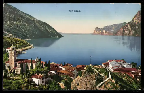 AK Torbole, Teilansicht mit Hotel Benago