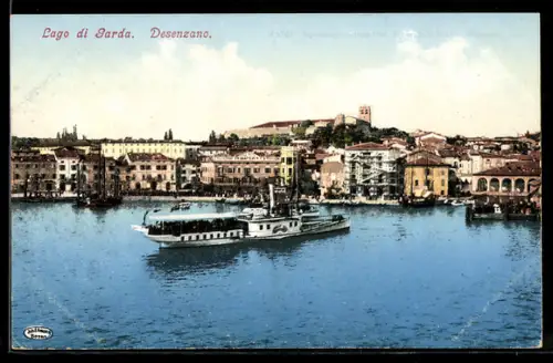 AK Desenzano, Dampfer vor dem Anlegen