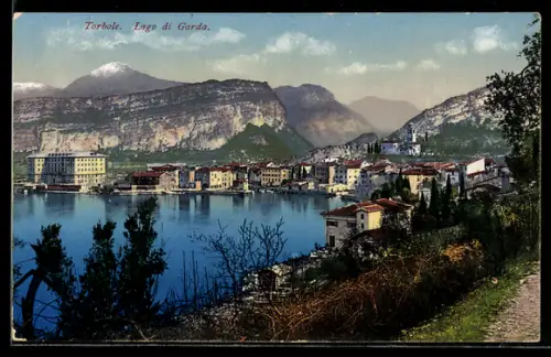 AK Torbole, Ortsansicht mit Gardasee