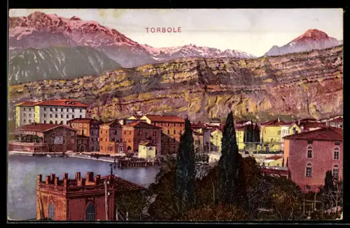 AK Torbole, Ortsansicht aus der Vogelschau