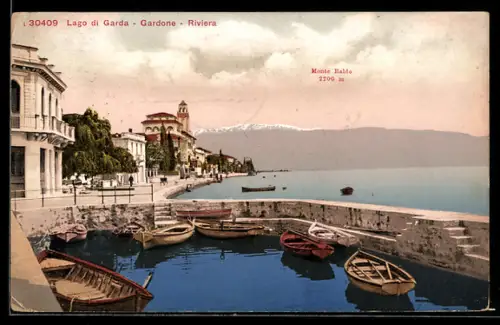 AK Gardone, Ortsansicht mit Meer