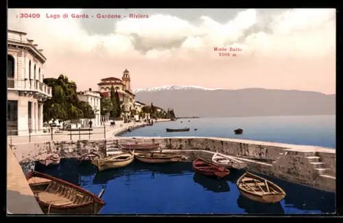 AK Gardone, Ortsansicht mit Meer