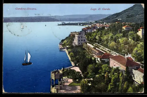 AK Gardone-Riviera /Lago di Garda, Panorama