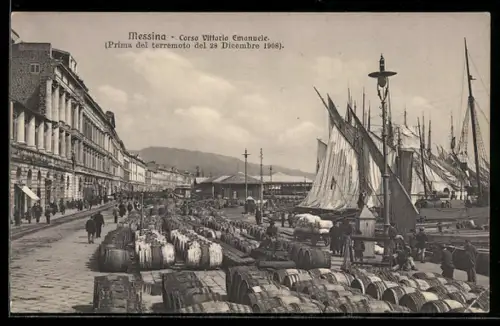 AK Messina, Corso Vittaria Emanuele, Prima del terremoto del 28 Dicembre 1908