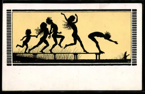 Künstler-AK Fidus: Sommerwonne, aus den Jahreszeiten in Schattenbildern