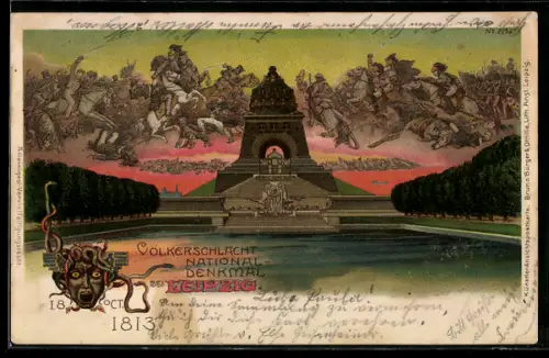 Künstler-AK Bruno Bürger & Ottillie Nr.: Leipzig, Völkerschlachtdenkmal