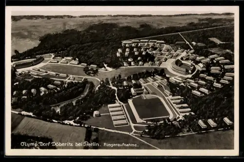 AK Döberitz, Fliegeraufnahme vom Olypischen Dorf