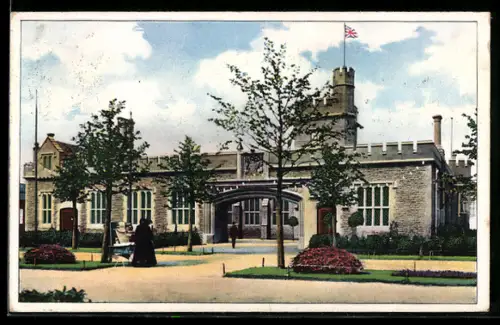 AK Leipzig, Weltausstellung für Buchgewerbe u. Graphik 1914, Engl. Staatsgebäude