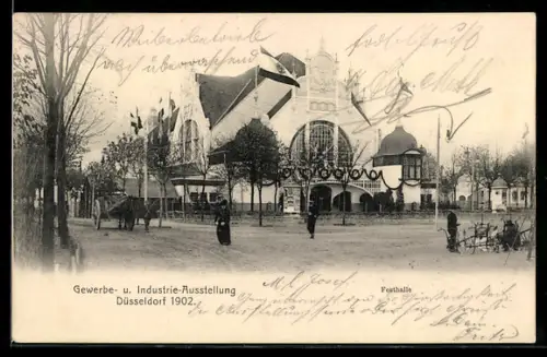 AK Düsseldorf, Gewerbe und Industrie Ausstellung 1902, Festhalle