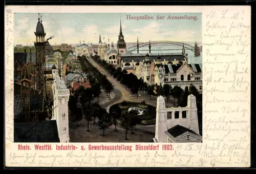 AK Düsseldorf, Rhein. Westfäl. Industrie- u. Gewerbeausstellung 1902, Haupthalle