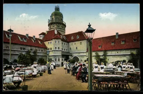AK Leipzig, Intern. Baufachausstellung 1913, Hof der Pleissenburg um 1800