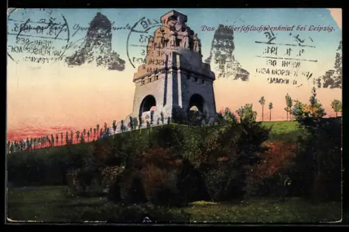 AK Leipzig, Völkerschlachtdenkmal, Blick auf das Denkmal