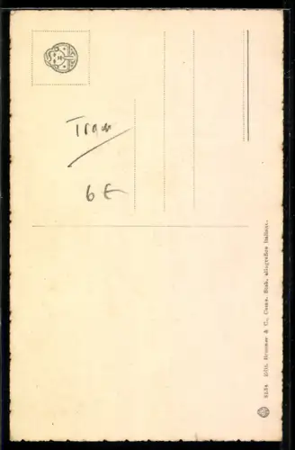 AK Genova, Via Roma mit Strassenbahn