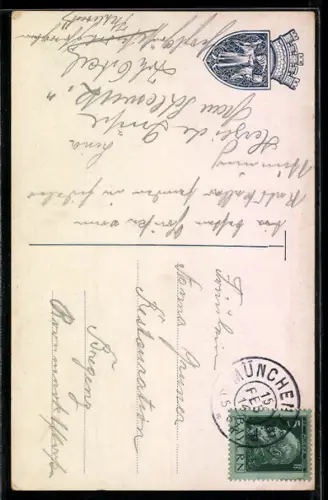 Künstler-AK München, Münchner Kindl im Münchner Ratskeller